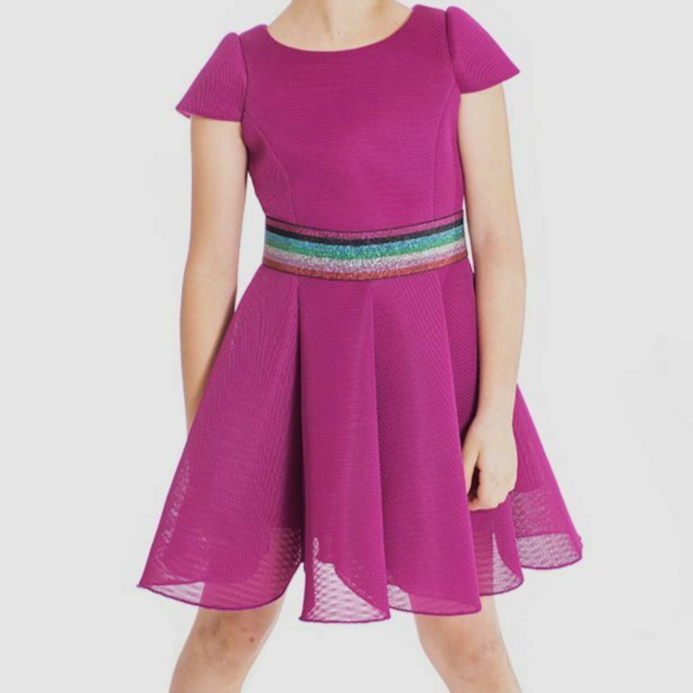 ZOE LTD purple belted dress size 12 MINT